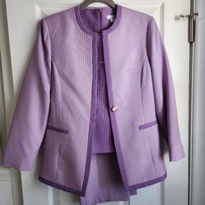 3-pcs Womens Pant Suit Lavender Lilac Bust 36" 3 pieces Jacket Blazer Top Pants